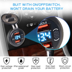 5V 3A 2-Port Dual Waterproof USB Car Charger with Key Switch Tillbehör