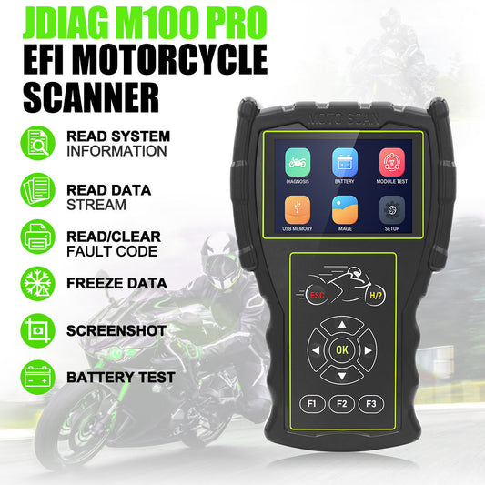 JDiag M100 Pro Universell Motorcykel OBD2 Diagnostik Scanner