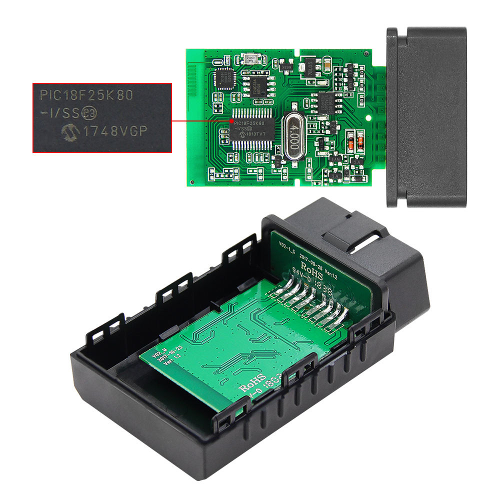 OBD2 Scanner PIC18F25K80 ELM327 för Alla Bilar