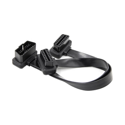 16-pin OBD2 Flat Kabel 30CM - OBD2 Anslutningskabel 2IN1