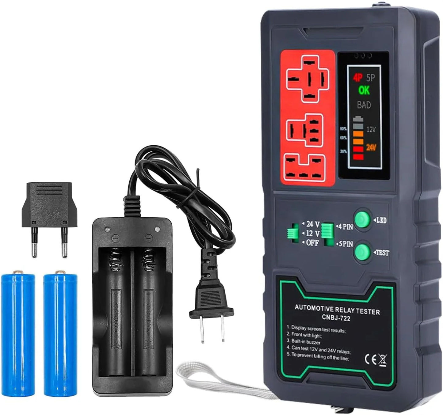 Auto Relay Tester CNBJ-722 - Trådlös Bil Relä Tester