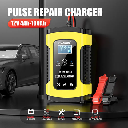 Mini Portable LCD 12V Bilbatteriladdare 12V 5A