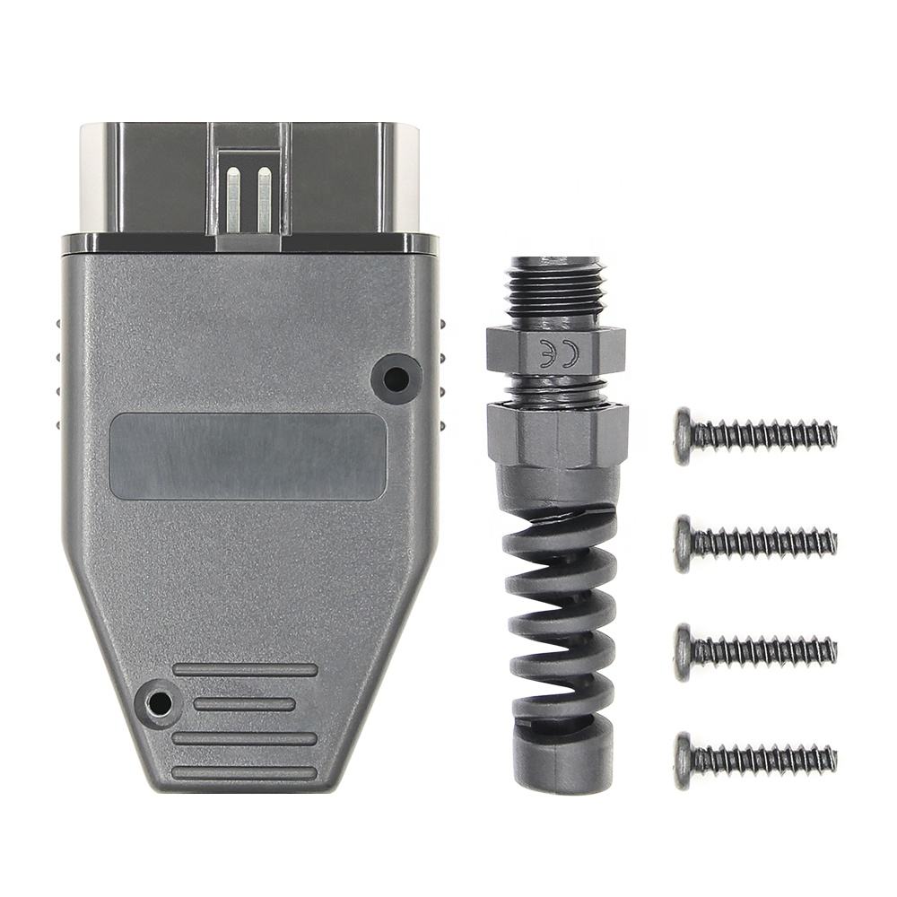 Universal OBD2 16 Pin Male Plug Connector - Black