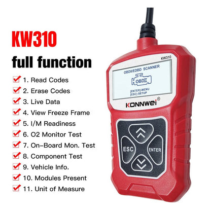 Multi-Functions Auto Diagnostic Tool Scanner KW310