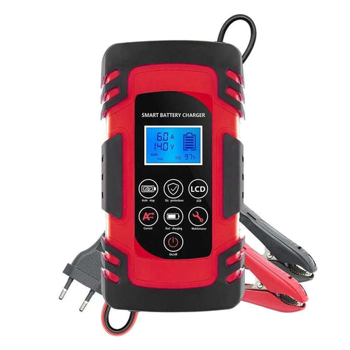 Bilbatteriladdare 12V 24V med 6 skyddsfunktioner - Felkodsläsare