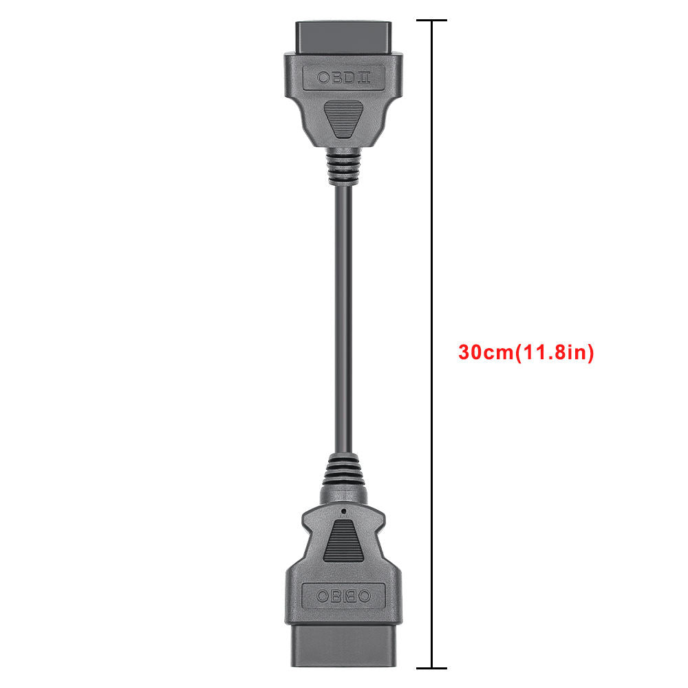 30CM OBD2 Förlängningskabel Han till Hona 16-pin