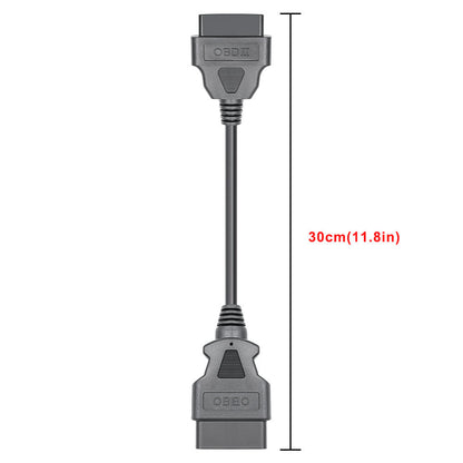 30CM OBD2 Förlängningskabel Han till Hona 16-pin