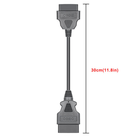 30CM OBD2 Förlängningskabel Han till Hona 16-pin
