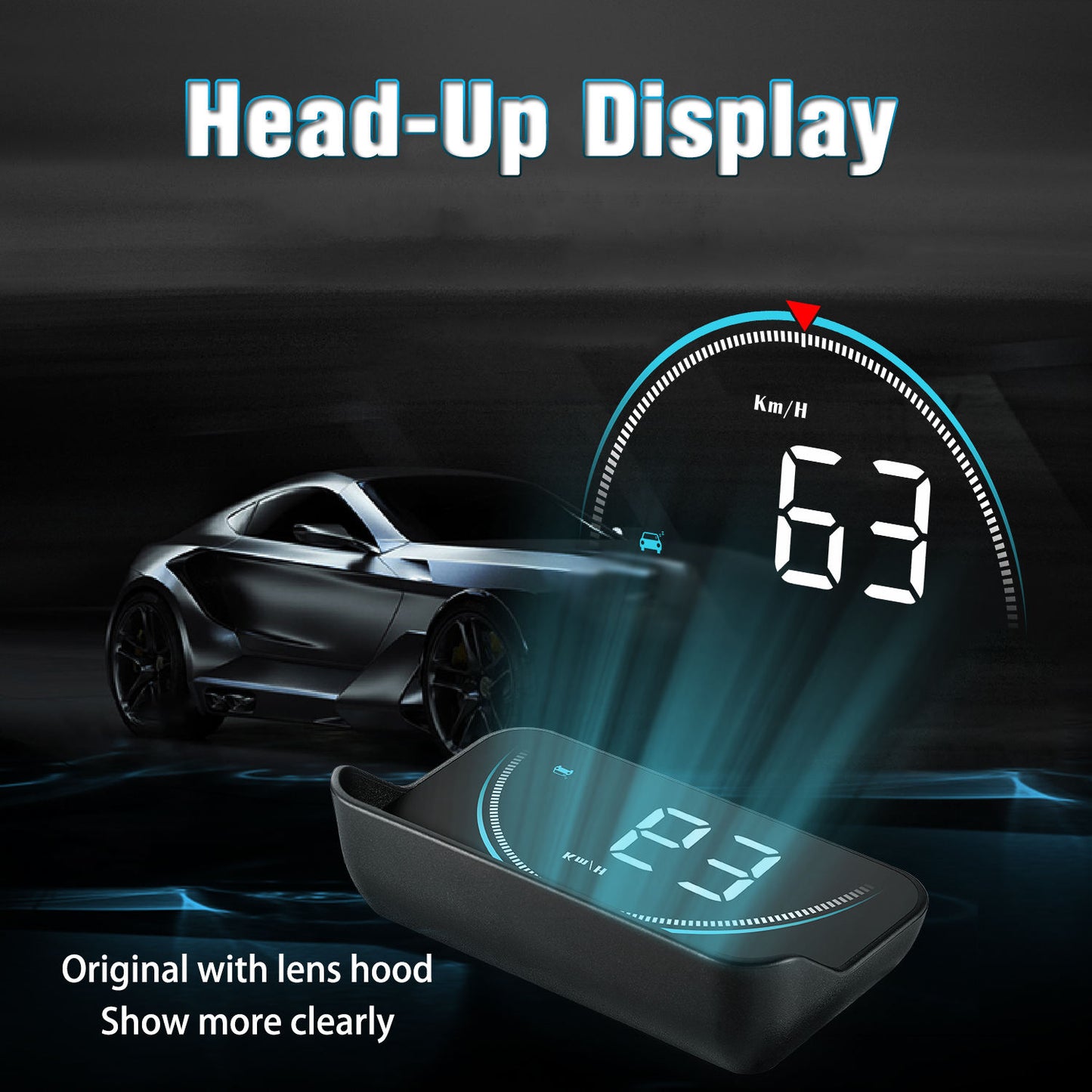 Färgglad Universell HUD Display OBD M8 3.5 tum