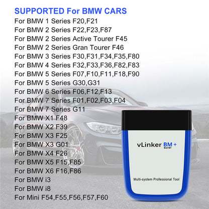 Vgate VLinker BM+ Trådlös BT4.0 OBD2 Kodläsare för Android iOS