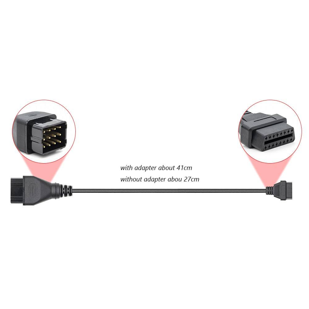 12-pin OBD Connector för GAZ Biladapter 12-pin Lastkabel