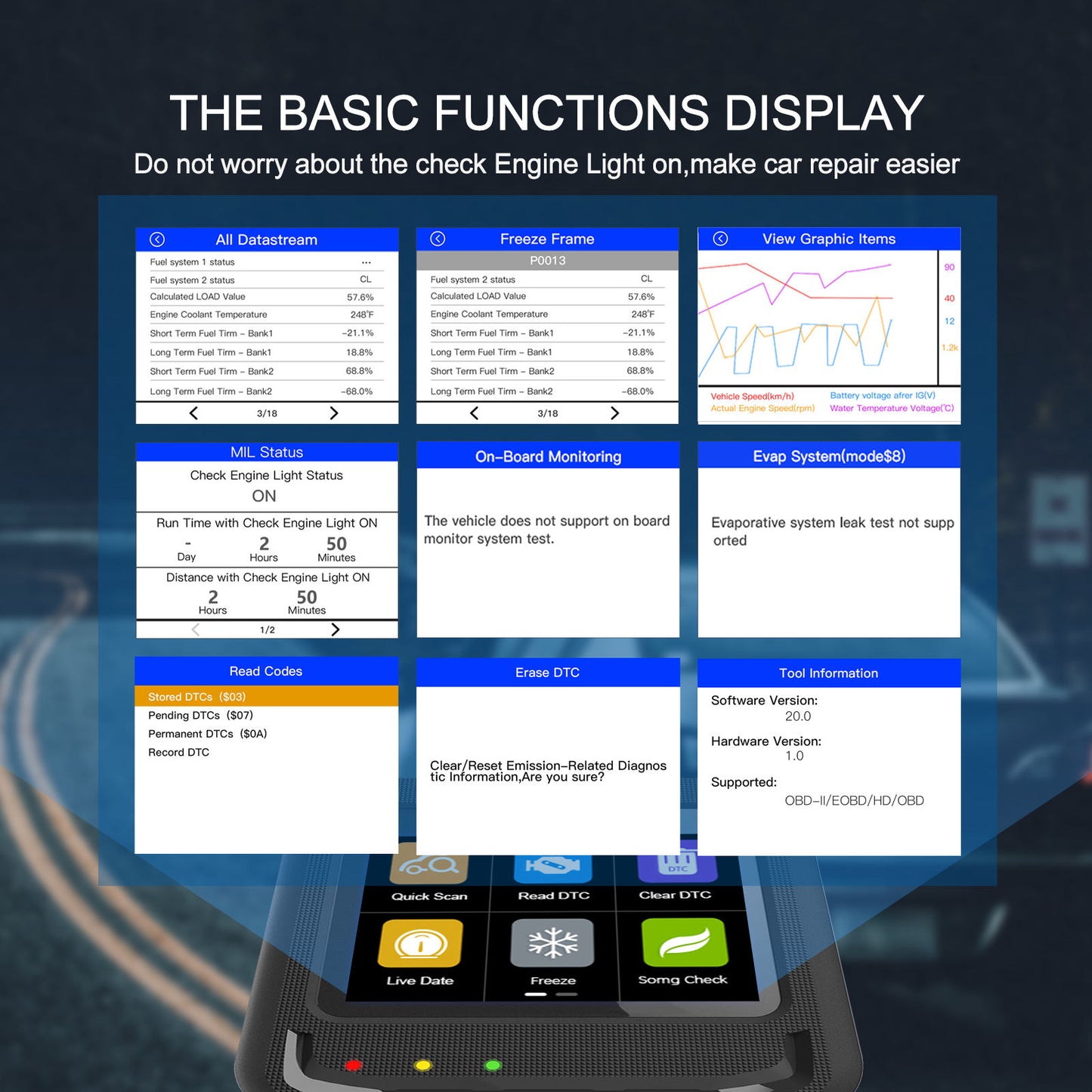 Humzor Nexzcheck NC610 2in1 OBD2 Code Reader