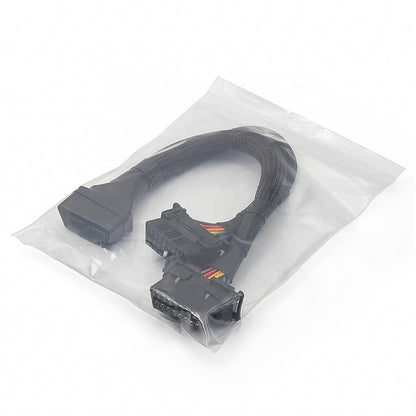 30cm OBD2 Elbow Extensionkabel med 1 hane till 2 honor