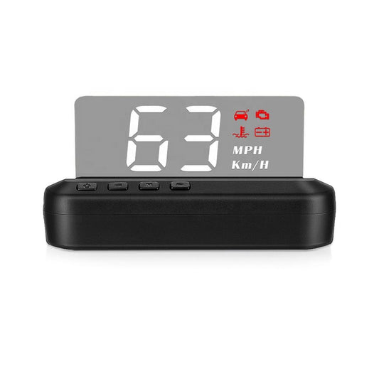 3 Tum C100 Speedometer Alarm Bil HUD Trådlös Head-Up Display OBD2
