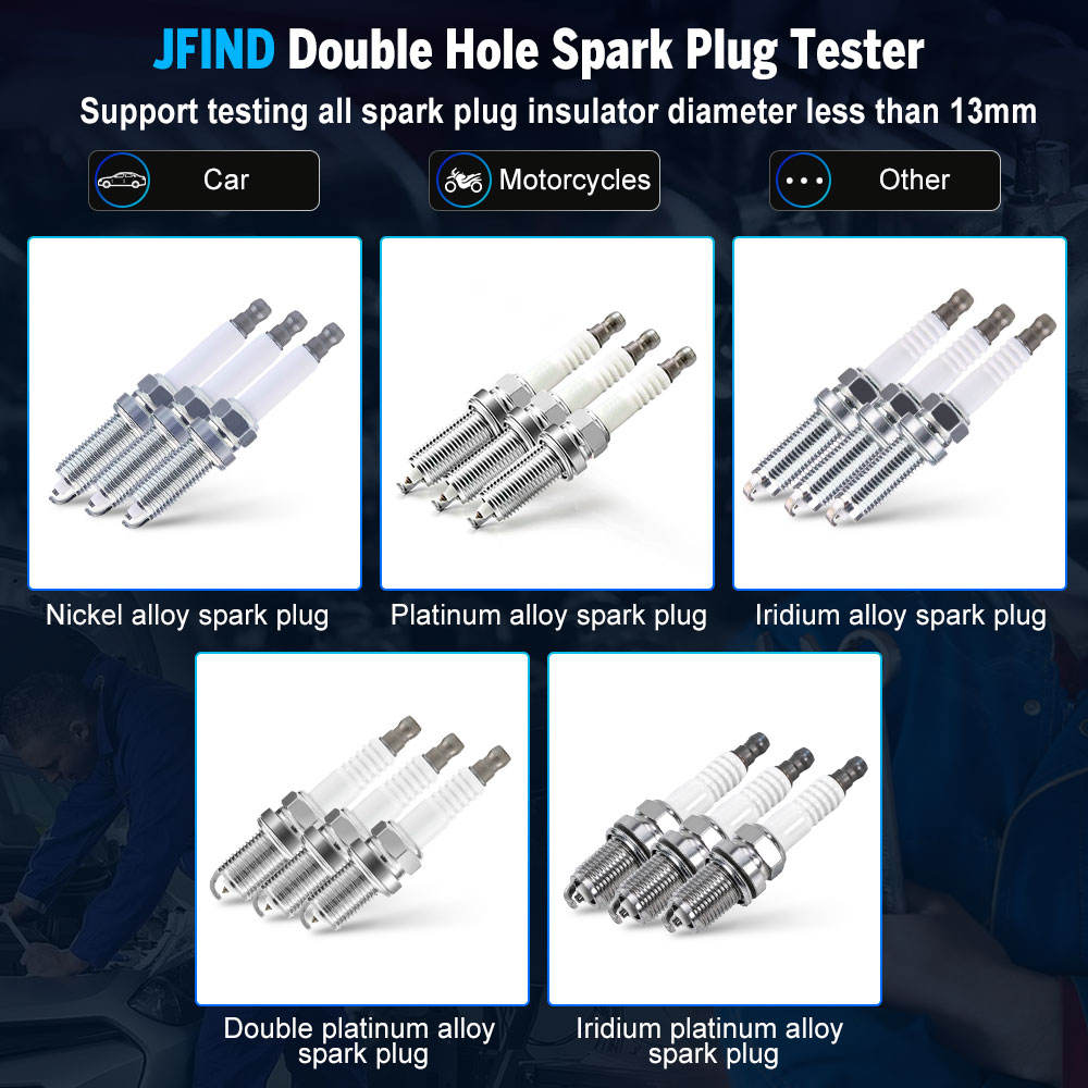 JFIND JF109 Justerbar Dubbelhåls Tändstifts Tester