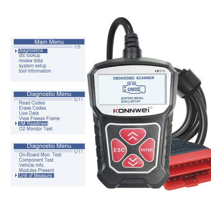 Konnwei KW310 Bilskanner - OBD II Diagnostikverktyg