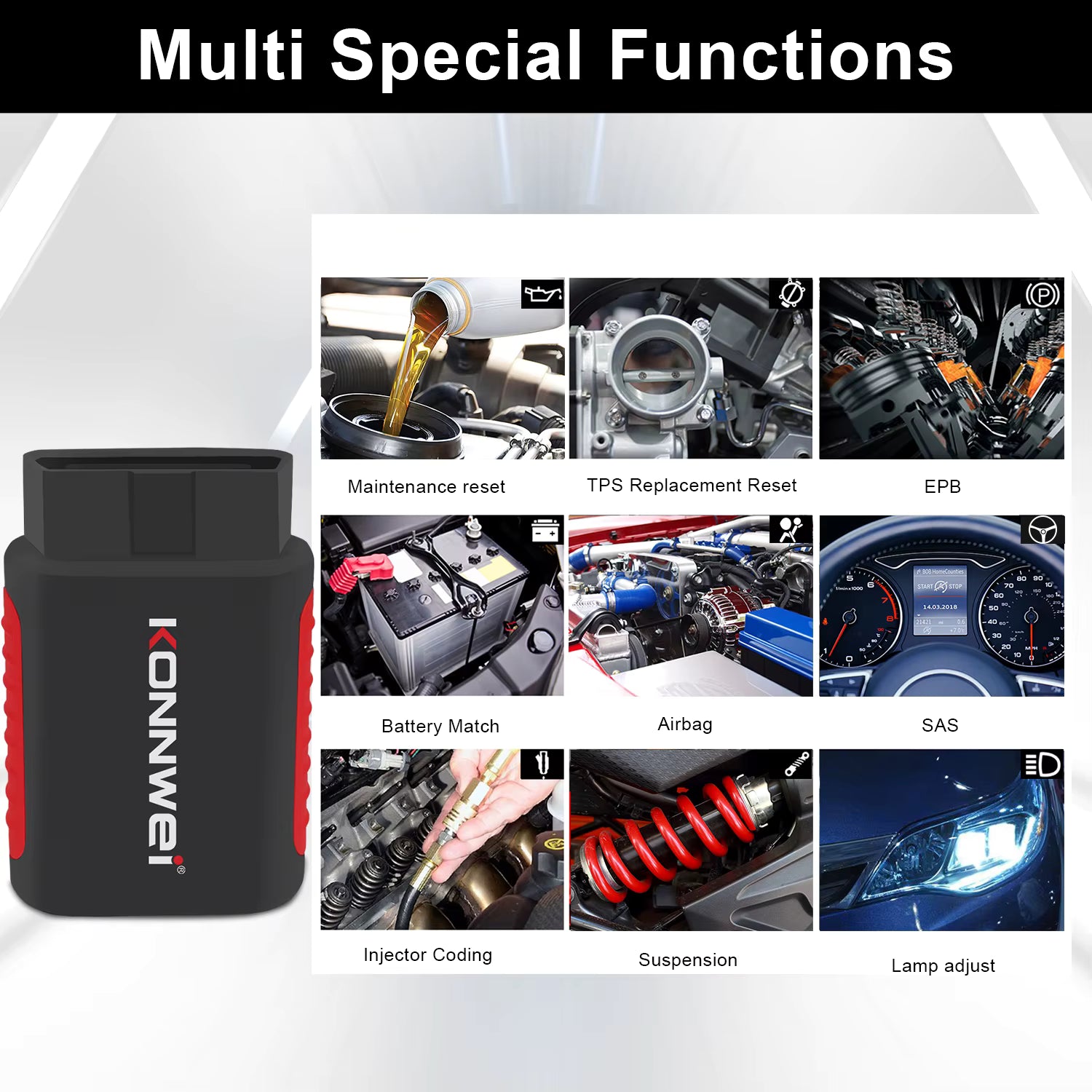 Konnwei KDIAG OBD2 Scanner – Fullsystem & Specialfunktioner