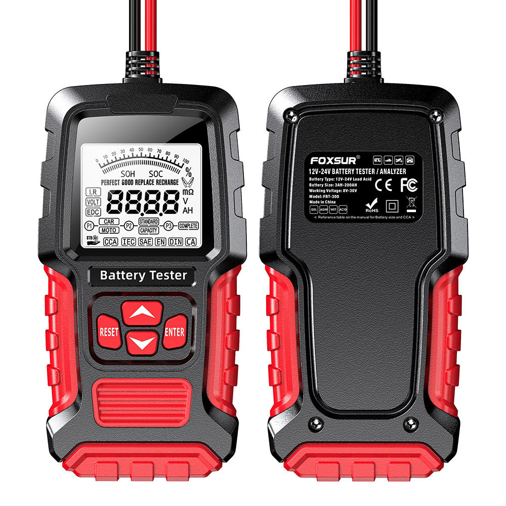 FOXSUR FBT 300 Batteritestare SOH SOC Display 12-24V