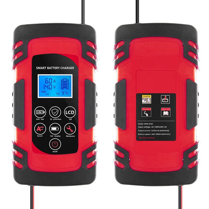 Bilbatteriladdare 12V 24V med 6 skyddsfunktioner