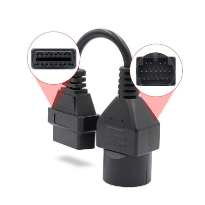 OBDI 17 Pin Kabel för Mazda till OBDII 16 Pin Diagnosverktyg