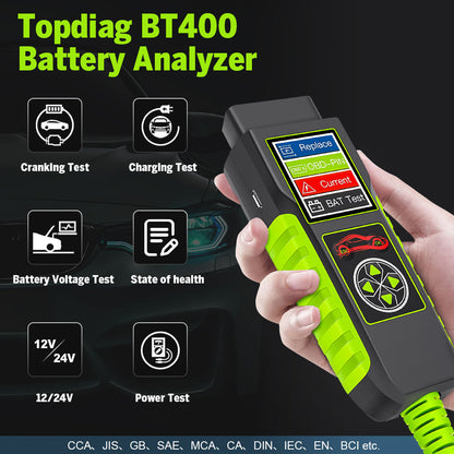 Topdiag BT400 Bilbatteritestare – 4-i-1 Diagnostikverktyg