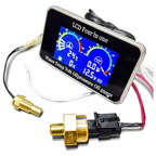 12 V/24 V 4-i-1 LCD Digitalmätare – Voltmeter, Oljetryck, Bränslenivå & Vattentemperatur med M10 NPT-sensor Tillbehör