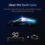 3 Tum C100 Speedometer Alarm Bil HUD Trådlös Head-Up Display OBD2