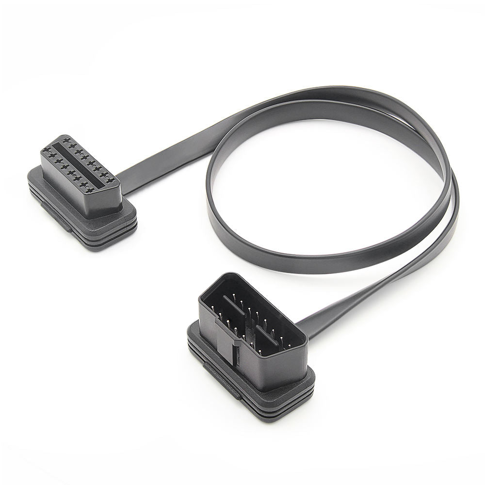 OBD2 Flat Extension Cable Manlig till Kvinna Diagnostikadapter