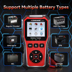 KONNWEI KW331 batteritestare – 6V/12V/24V - Felkodsläsare