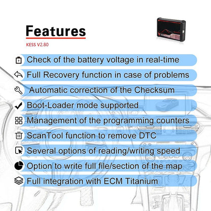 Original Red Board Kess V5.017 OBD2 ECU Chip Tuning Tool