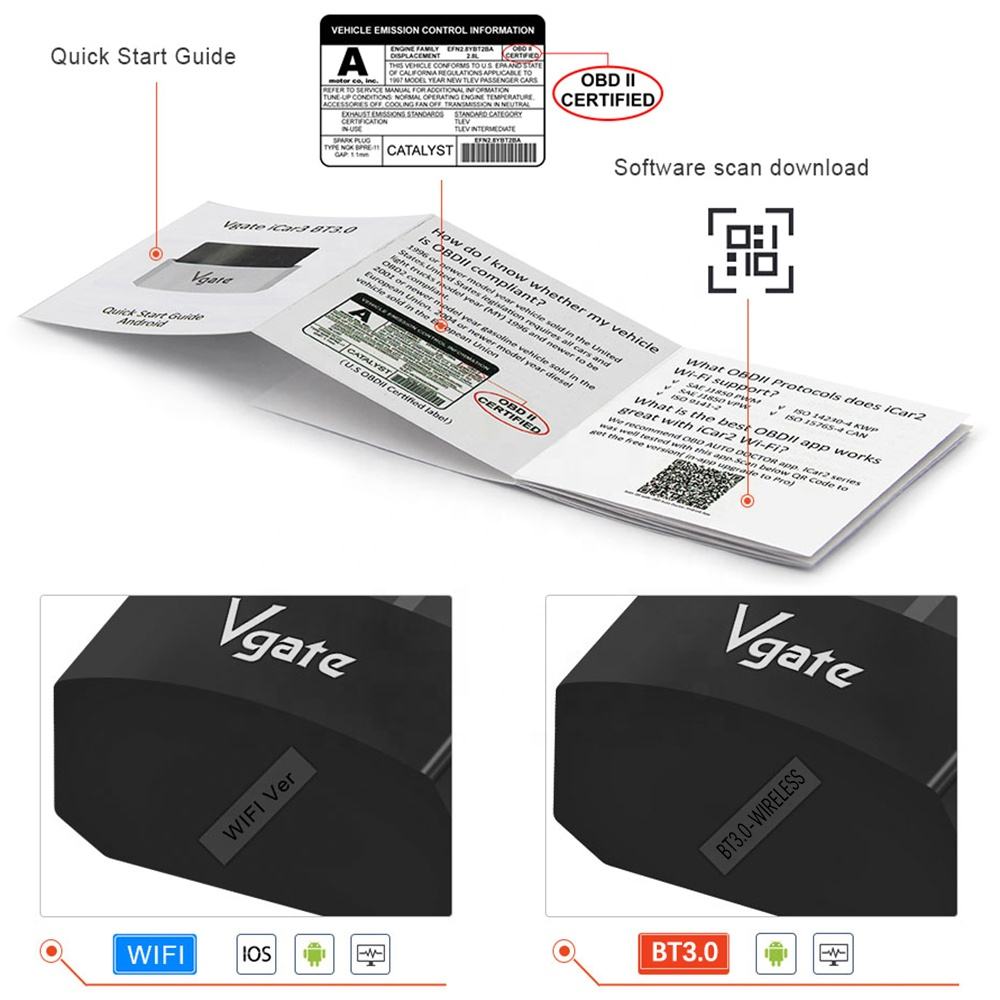 Vgate iCar 3 OBD2 Scanner Wireless V2.2 ELM327