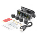 Solenergi TPMS Externa Sensorer för Bilstyrtryck