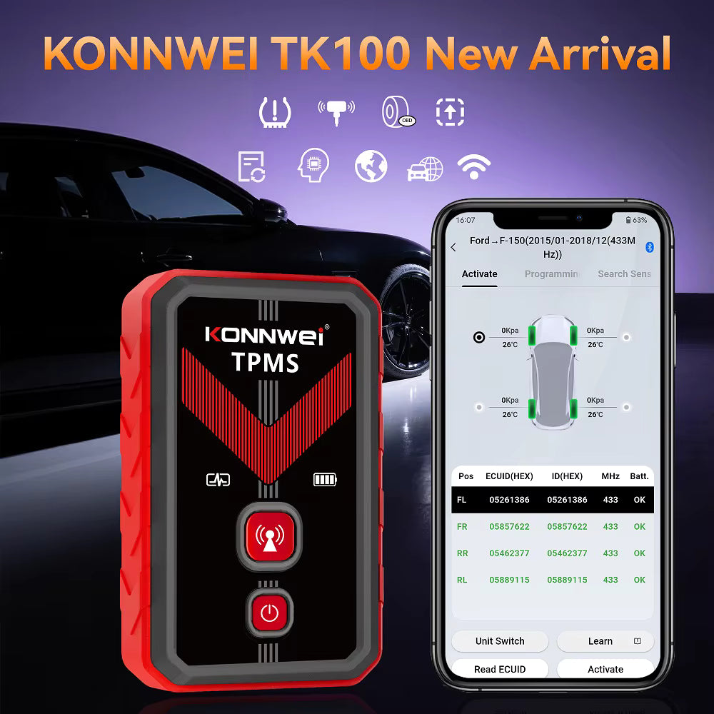 KONNWEI TK100 TPMS-verktyg