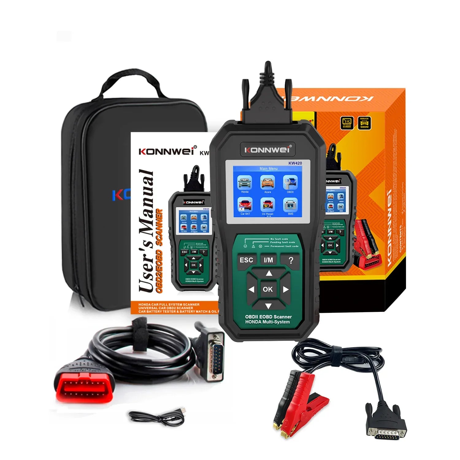 KONNWEI KW420 – Fullsystem diagnosverktyg för Honda - Felkodsläsare