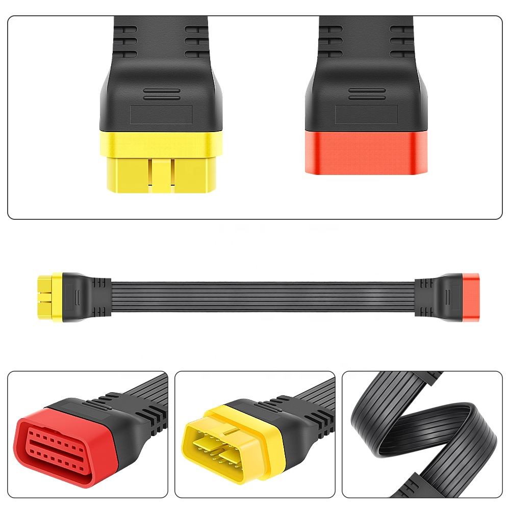 Flat 16-pin OBD2 Förlängningskabel