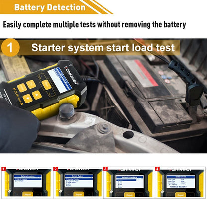Konnwei KW510 12V Bilbatteritestare och Laddare 3-i-1