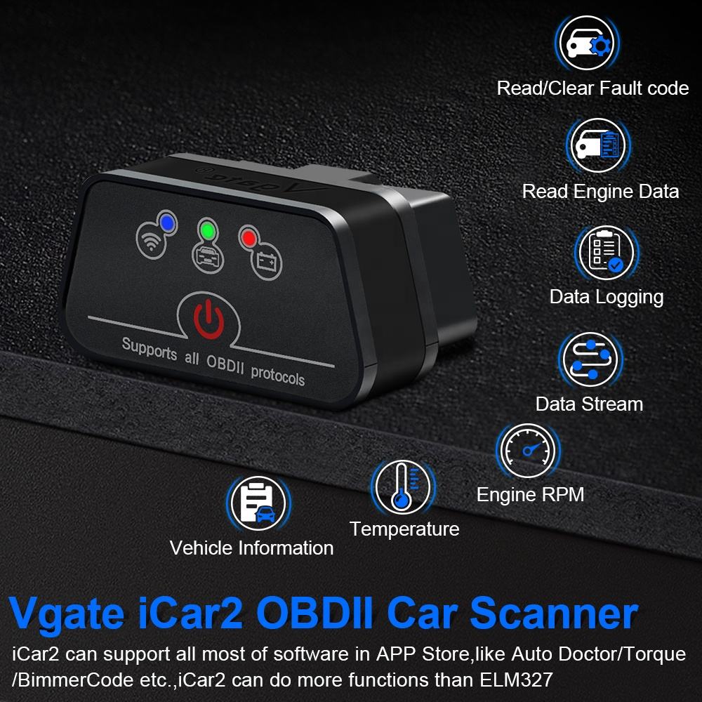 Vgate WiFi iCar 2 OBD2 Scanner - Diagnosverktyg för Bil