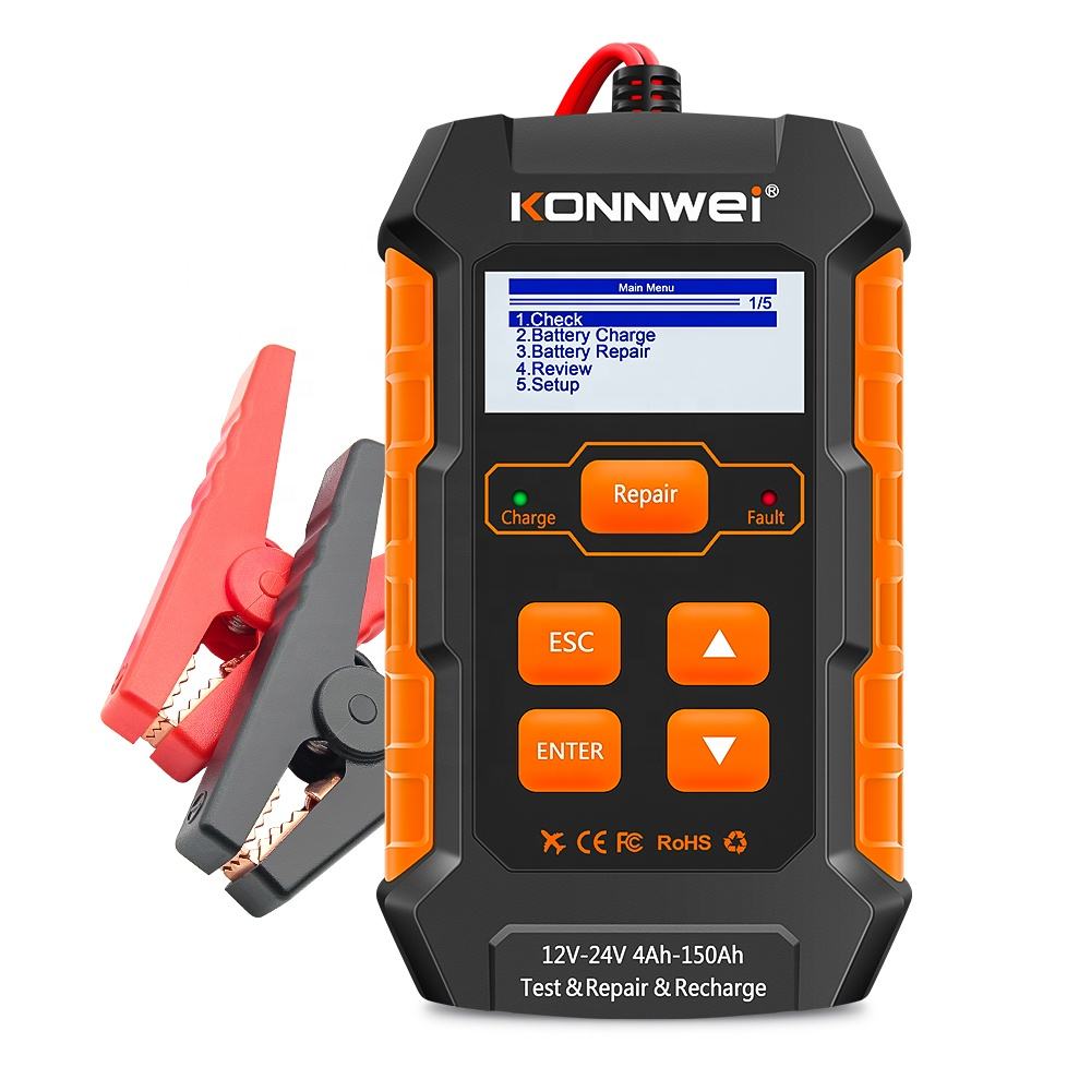 Multi-funktion Konnwei KW520 Batteriladdare och Tester