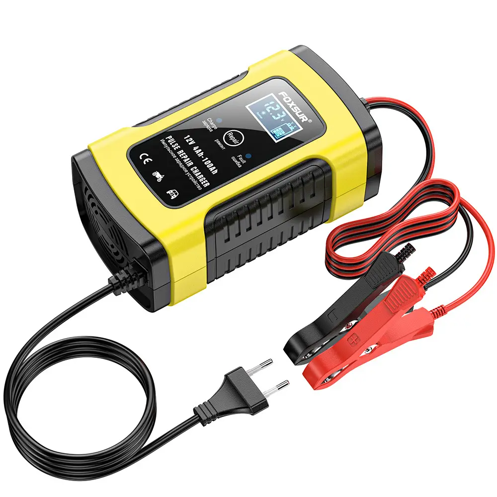 Mini Portable LCD 12V Bilbatteriladdare 12V 5A