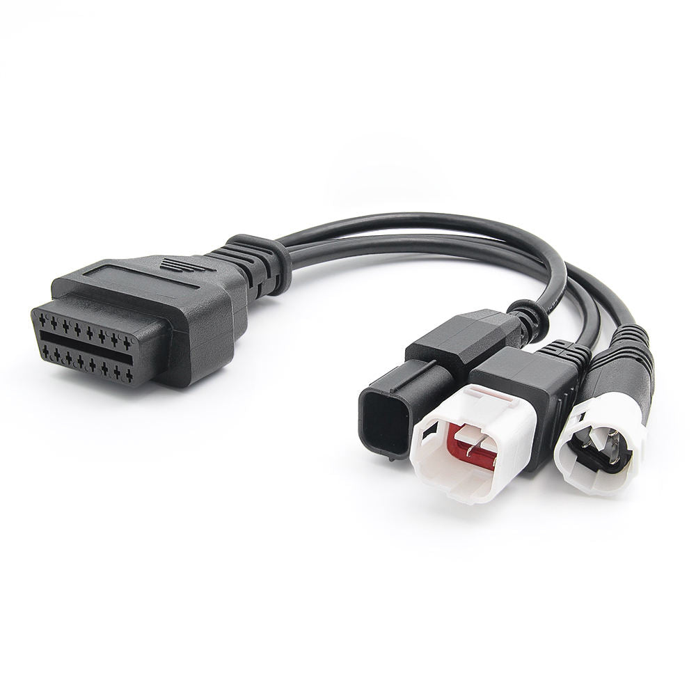 OBD2 Motor Cable för Yamaha 3-pin + 4-pin och Honda 6-pin – Adapterkabel för motorcyklar