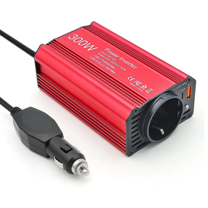 Inverter 300W EU Socket DC12V till AC 220V/110V med USBQC3.0+PD65W
