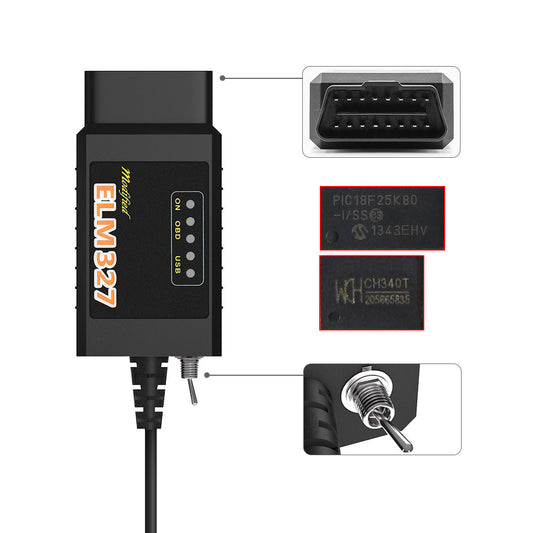 ELM327 Scanner Diagnostic Tool USB HS-CAN MS-CAN OBD2