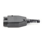 Universal OBD2 16 Pin Male Plug Connector - Black