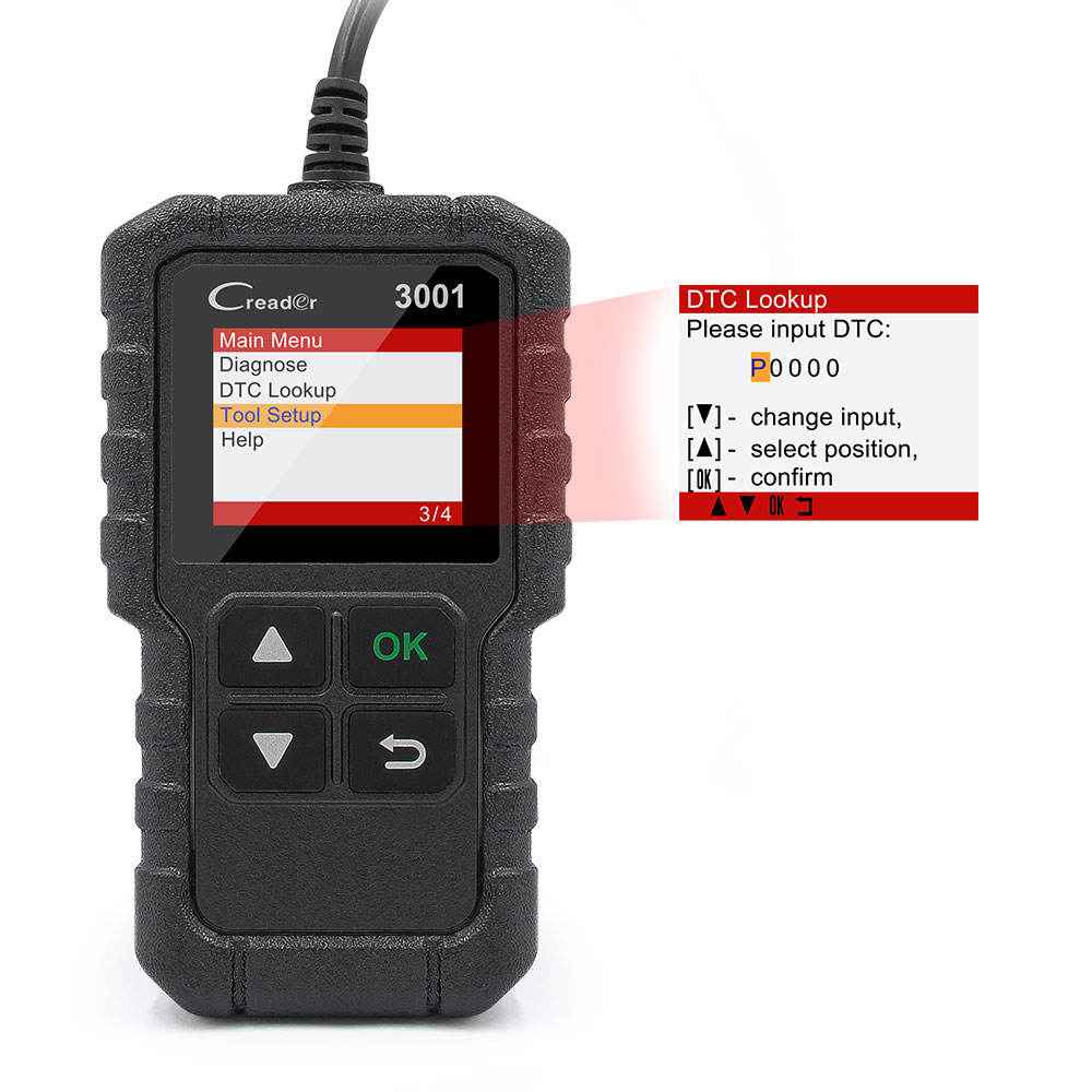 Launch X431 Creader CR3001 OBDII EOBD Bilskanner