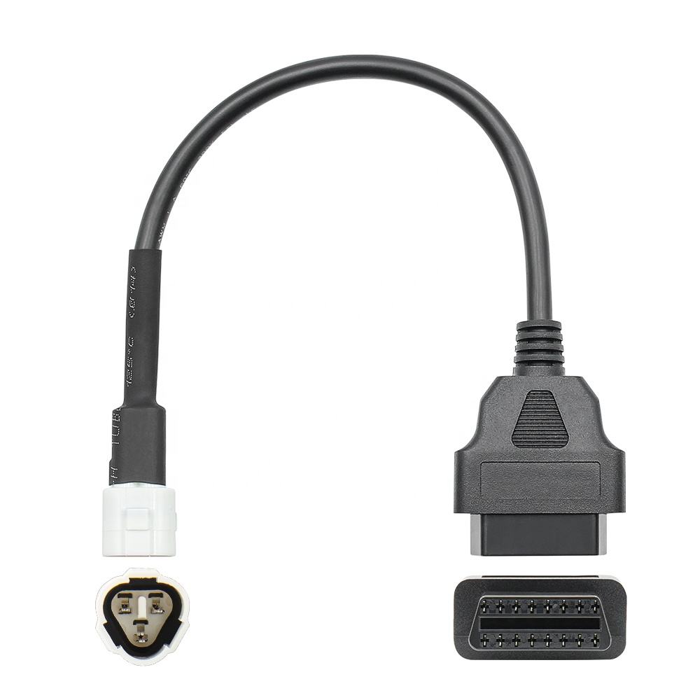 OBD-motorcykelkabel för Yamaha 3 Pin Plug till OBD2 16 Pin Adapter