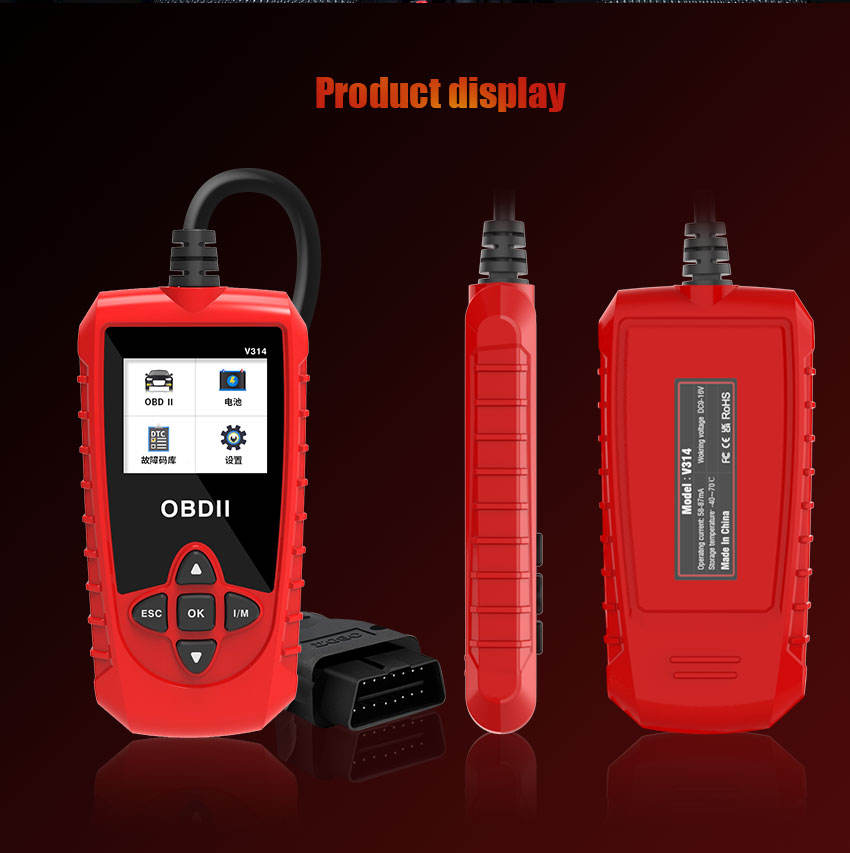 V314 OBD2 Scanner - Bilmotor Felsökare