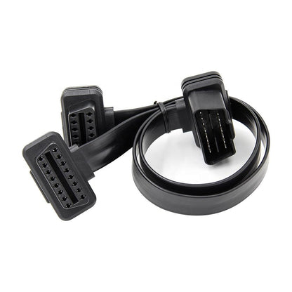 16-pin OBD2 Flat Kabel 30CM - OBD2 Anslutningskabel 2IN1