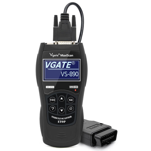 VGATE MaxiScan VS890 OBD2 Code Reader med Hebreiska