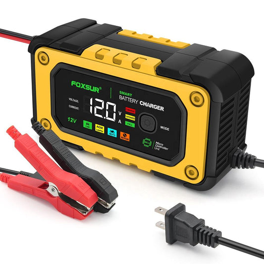 FOXSUR FBC1207E 12V/7A Smart Bilbatteriladdare