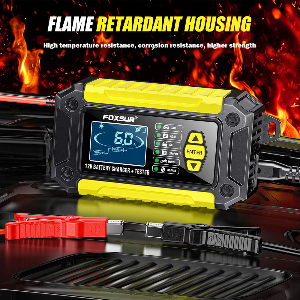 FOXSUR FTC-1206 Bilbatteriladdare 6V/12V 6A